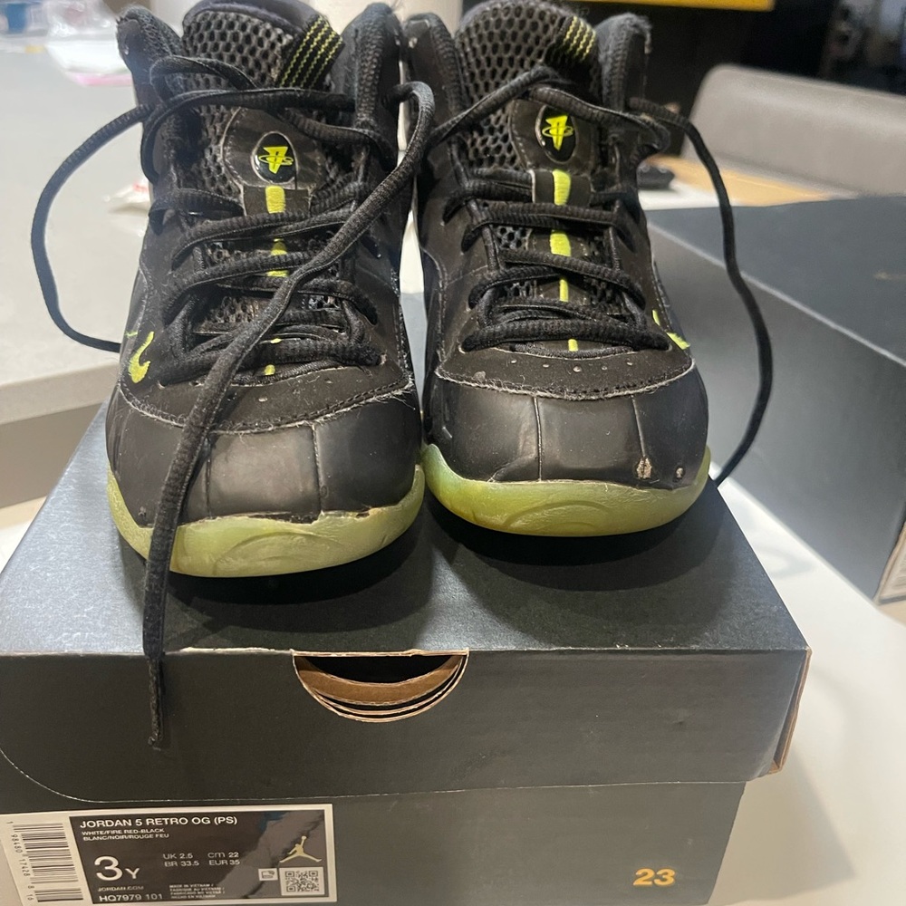 Kids Black and Green Sneakers